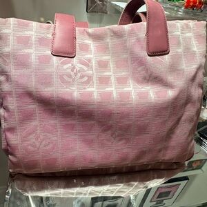 Chanel Pink Travel Ligne Tote Bag